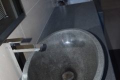 Top bagno e lavabo monolitico in Pietra Lavica dell'Etna - Copia
